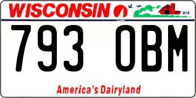WI license plate 793OBM