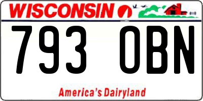 WI license plate 793OBN