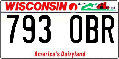 WI license plate 793OBR