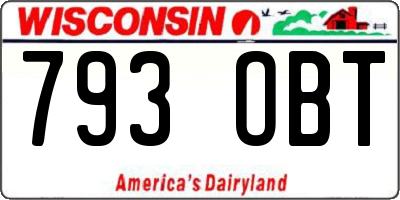 WI license plate 793OBT