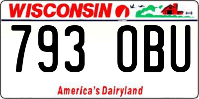 WI license plate 793OBU