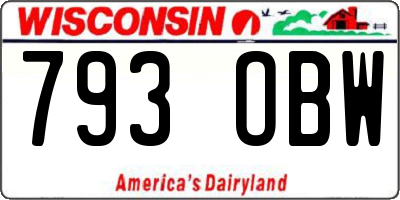 WI license plate 793OBW