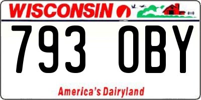 WI license plate 793OBY