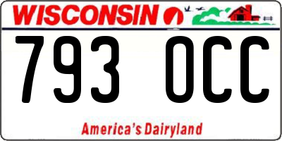 WI license plate 793OCC