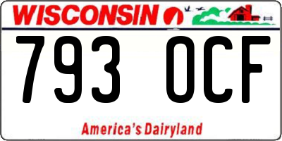 WI license plate 793OCF