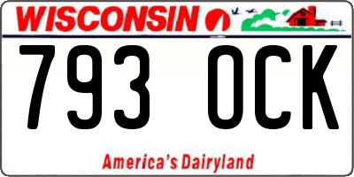 WI license plate 793OCK