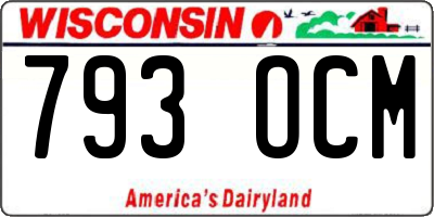 WI license plate 793OCM