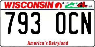 WI license plate 793OCN