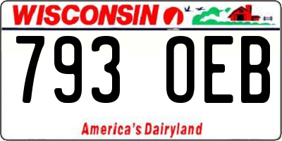 WI license plate 793OEB