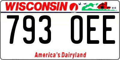 WI license plate 793OEE