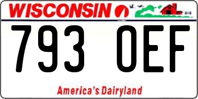 WI license plate 793OEF