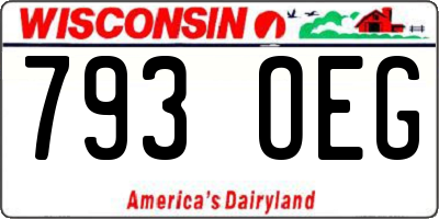 WI license plate 793OEG