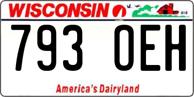 WI license plate 793OEH