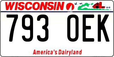 WI license plate 793OEK