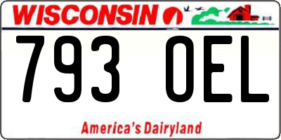 WI license plate 793OEL