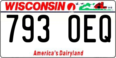 WI license plate 793OEQ