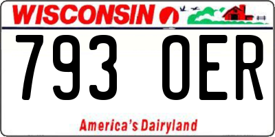 WI license plate 793OER