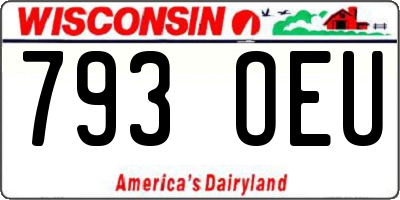 WI license plate 793OEU