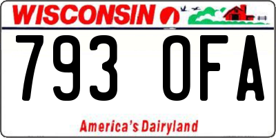WI license plate 793OFA