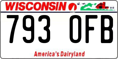 WI license plate 793OFB