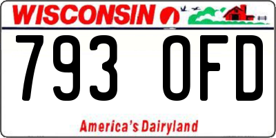 WI license plate 793OFD