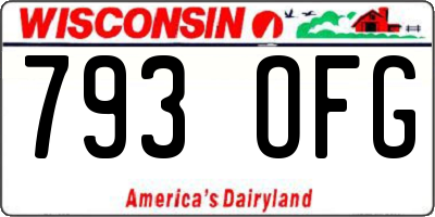WI license plate 793OFG