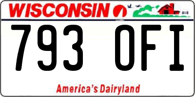 WI license plate 793OFI