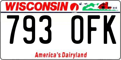 WI license plate 793OFK