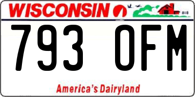 WI license plate 793OFM