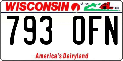 WI license plate 793OFN