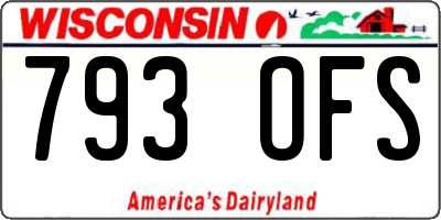 WI license plate 793OFS