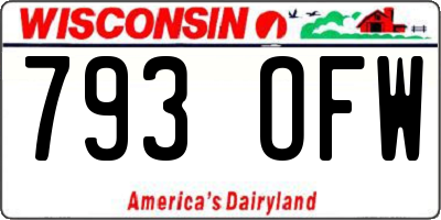 WI license plate 793OFW
