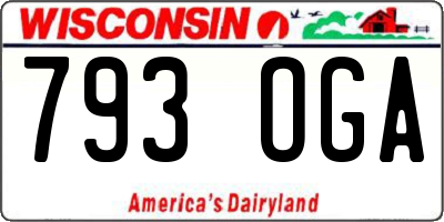 WI license plate 793OGA