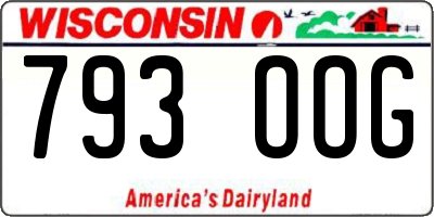 WI license plate 793OOG