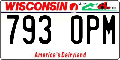WI license plate 793OPM