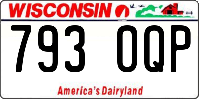WI license plate 793OQP