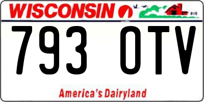 WI license plate 793OTV