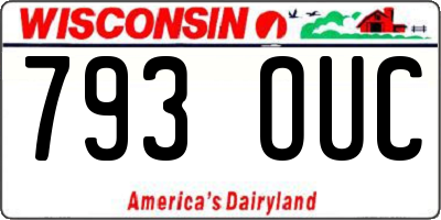 WI license plate 793OUC