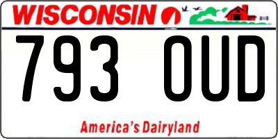 WI license plate 793OUD