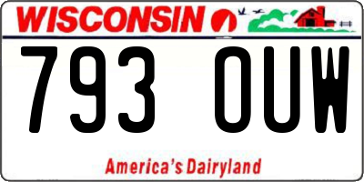 WI license plate 793OUW