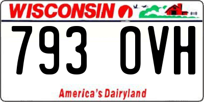 WI license plate 793OVH