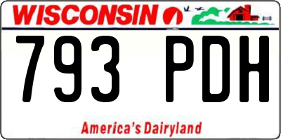 WI license plate 793PDH