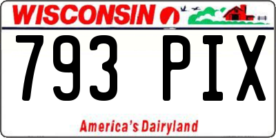 WI license plate 793PIX