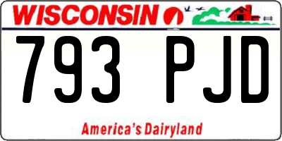 WI license plate 793PJD