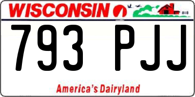 WI license plate 793PJJ