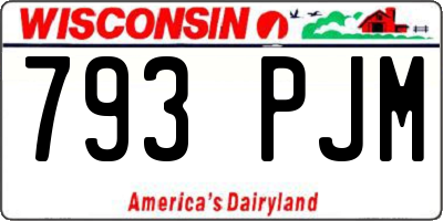 WI license plate 793PJM