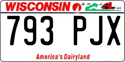 WI license plate 793PJX