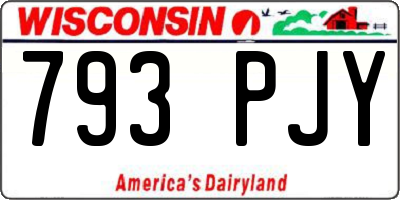WI license plate 793PJY