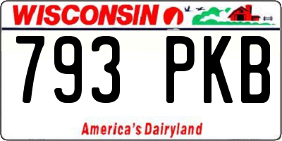 WI license plate 793PKB