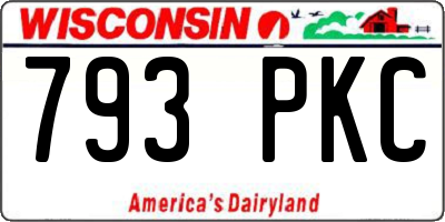 WI license plate 793PKC